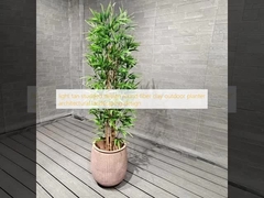 تصميم مضغوط باللون البني الخفيف من الألياف الطينية الدائرية الزراعة الخارجية التصميم المعماري