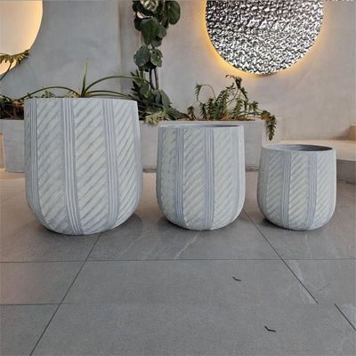 شراء أجهزة زرع الزهور المقاومة للماء والنار من الألياف الطينية مع تصميم الحفريات اليدوية الحديثة online manufacture