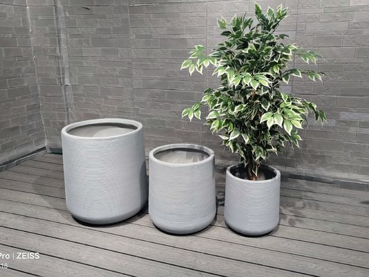 شراء زراعة الزهور المستديرة من الألياف الزرقاء الطينية مع الصرف الصحي online manufacture