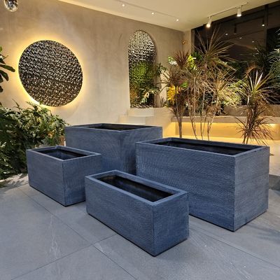 شراء صندوق زرع الألياف الزجاجية المستطيلة الكبيرة لزراعة زهور الحديقة في الهواء الطلق online manufacture