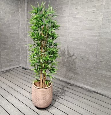 شراء تصميم مضغوط باللون البني الخفيف من الألياف الطينية الدائرية الزراعة الخارجية التصميم المعماري online manufacture