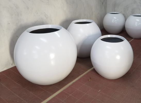 أواني الأزهار القوية من الألياف الزجاجية خفيفة الوزن صندوق زرع GRP للزينة الداخلية الخارجية