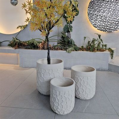 وعاء الأسمنت من الألياف المستديرة D380*H410 D290*H350 7-8 سنوات مدة العمر